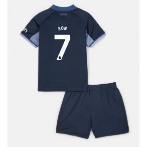 Tottenham Hotspur Son Heung-min #7 Replica Away Stadium Kit for Kids 2023-24 Short Sleeve (+ pants)